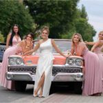 Różowy Ford Galaxie w ślubnej odsłonie Auta do ślubu łódź